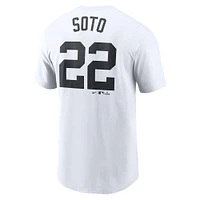 Men's Nike Juan Soto White New York Yankees  Fuse Name & Number T-Shirt