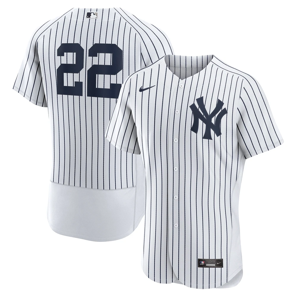 Maillot de joueur authentique Nike Juan Soto pour homme des New York Yankees domicile blanc