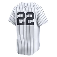 Maillot de joueur Nike Juan Soto pour hommes, blanc, New York Yankees, domicile limité