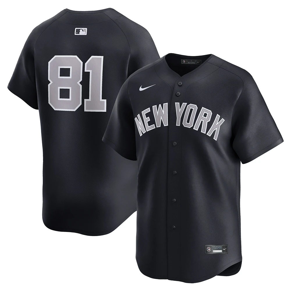 Maillot de joueur alternatif Nike Luis Gil bleu marine New York Yankees pour homme