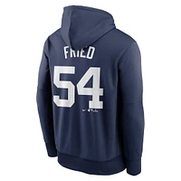 Sweat à capuche Nike Max Fried bleu marine avec nom et numéro des New York Yankees pour homme