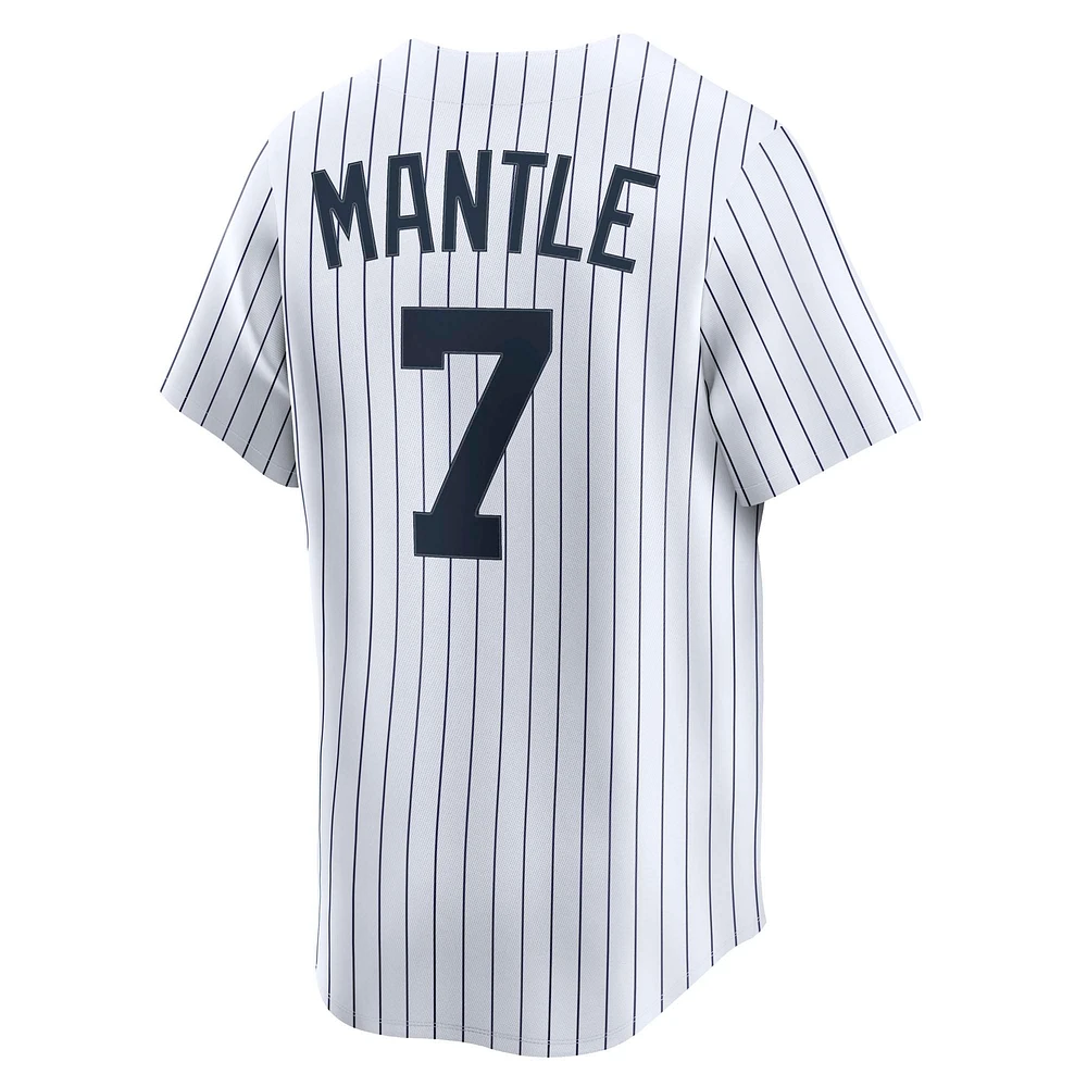 Men's Nike Mickey Mantle White New York Yankees Throwback Cooperstown Collection Limited Jersey