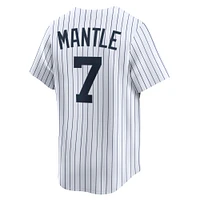 Men's Nike Mickey Mantle White New York Yankees Throwback Cooperstown Collection Limited Jersey