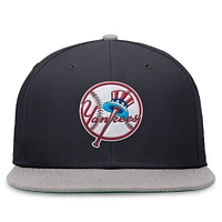 Men's Nike Navy/Gray New York Yankees Rewind Cooperstown True Performance Fitted Hat