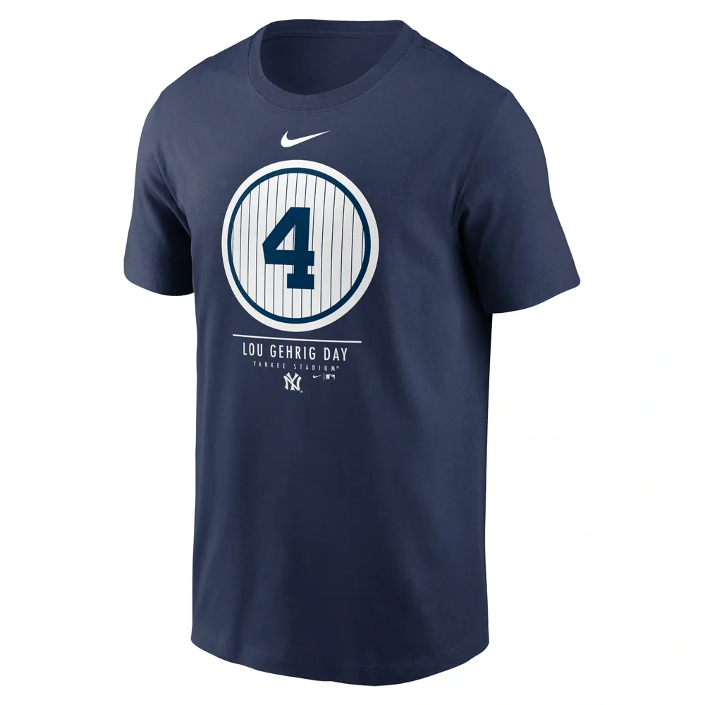 T-shirt Nike bleu marine New York Yankees 2021 Lou Gehrig Day pour homme