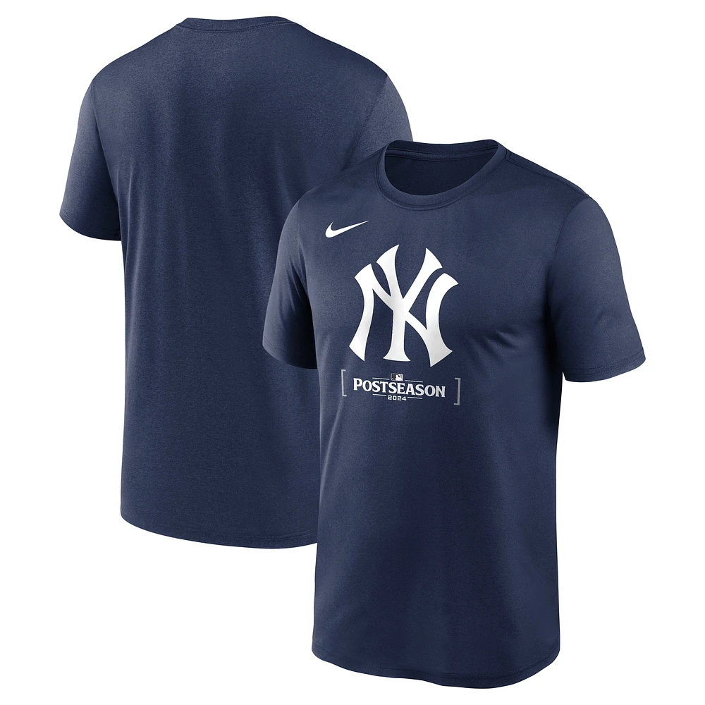 T-shirt Nike bleu marine pour homme de la collection authentique d'après-saison 2024 des Yankees New York MLB Legend