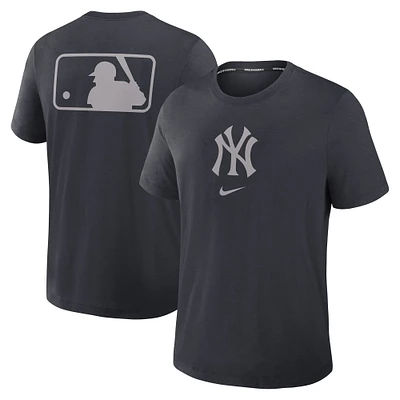 T-shirt bleu marine pour homme New York Yankees Authentic Collection Early Work Performance Tri-Blend