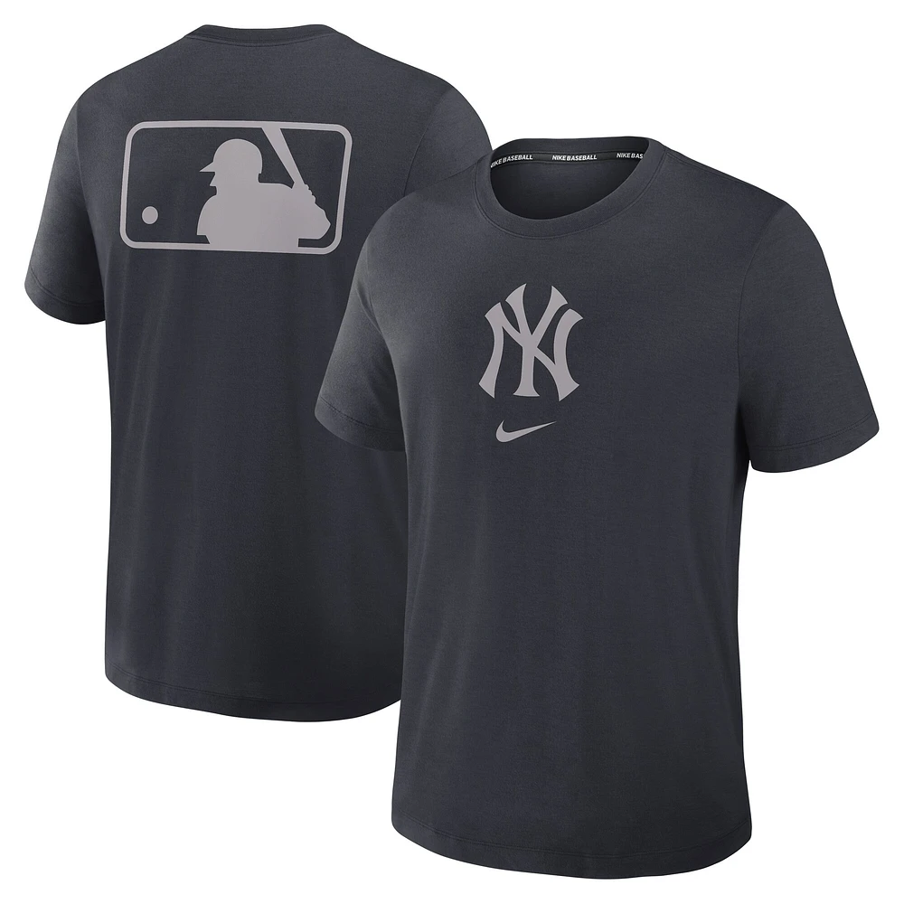 Men's Nike Navy New York Yankees Authentic Collection Early Work Tri-Blend Performance T-Shirt