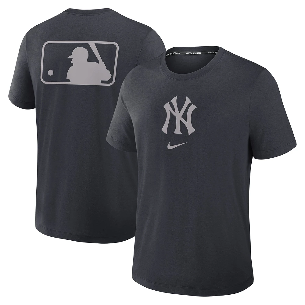 Men's Nike Navy New York Yankees Authentic Collection Early Work Tri-Blend Performance T-Shirt