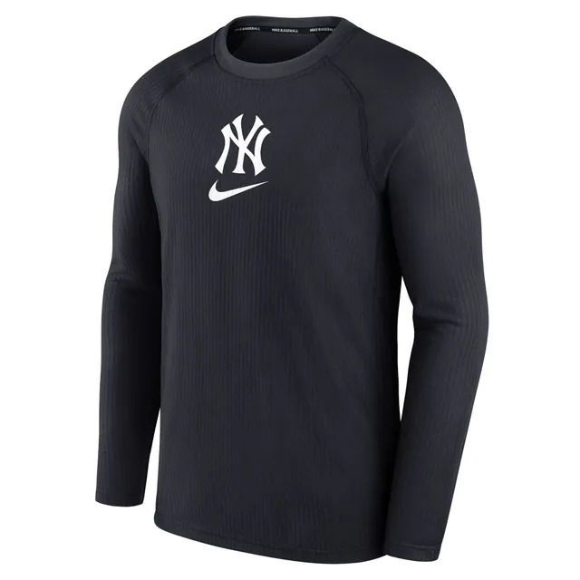 New York Yankees Nike Game Authentic Collection Performance Raglan Long  Sleeve T-Shirt - Gray/Navy