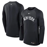 Men's Nike Navy New York Yankees Authentic Collection Game Time Raglan Performance Long Sleeve T-Shirt