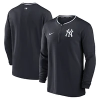 Haut Nike bleu marine New York Yankees Authentic Collection Performance à demi-zip pour homme