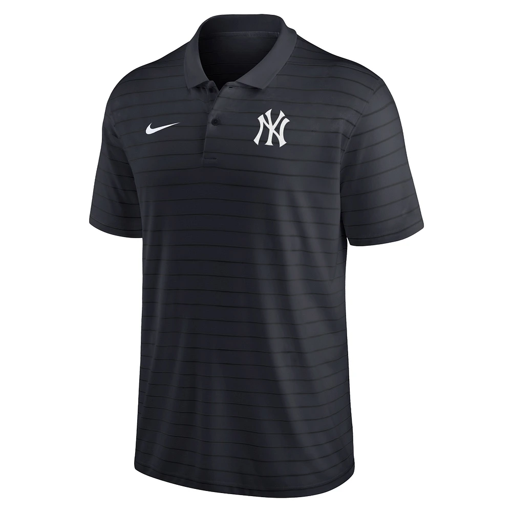 Polo Nike New York Yankees Authentic Collection Victory Striped Performance pour homme - Bleu marine