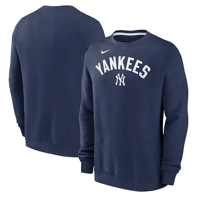 Men's Nike Navy New York Yankees Classic Fleece Performance Pullover Sweatshirt