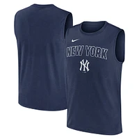 Débardeur Nike Knockout Performance Muscle pour homme, bleu marine, New York Yankees