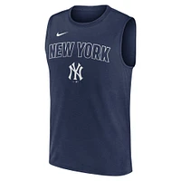 Débardeur Nike Knockout Performance Muscle pour homme, bleu marine, New York Yankees