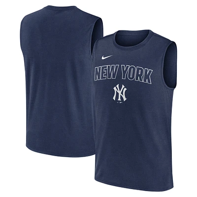 Débardeur Nike Knockout Performance Muscle pour homme, bleu marine, New York Yankees