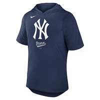 Men's Nike Navy New York Yankees Tri-Blend Hoodie T-Shirt