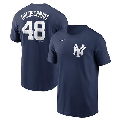 T-shirt Nike Paul Goldschmidt bleu marine pour homme avec nom et numéro Fuse des Yankees de New York