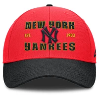 Men's Nike Red/Black New York Yankees Rise Neon Performance Adjustable Hat