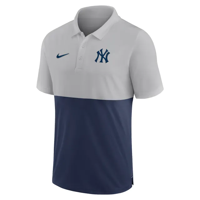 Nike Men's Nike Silver/Navy New York Yankees Team Baseline Striped  Performance Polo