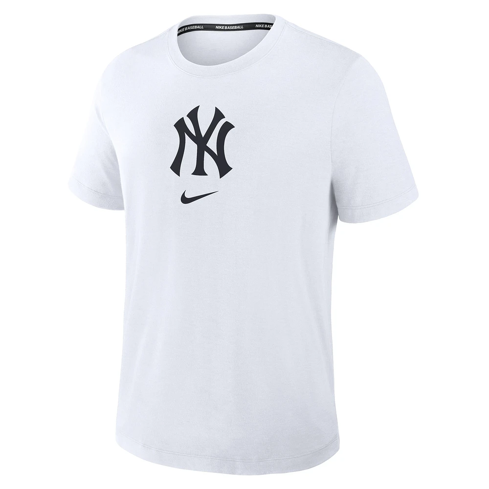 Men's Nike White New York Yankees Authentic Collection Early Work Tri-Blend Performance T-Shirt