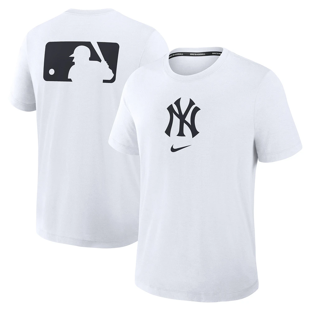 Men's Nike White New York Yankees Authentic Collection Early Work Tri-Blend Performance T-Shirt