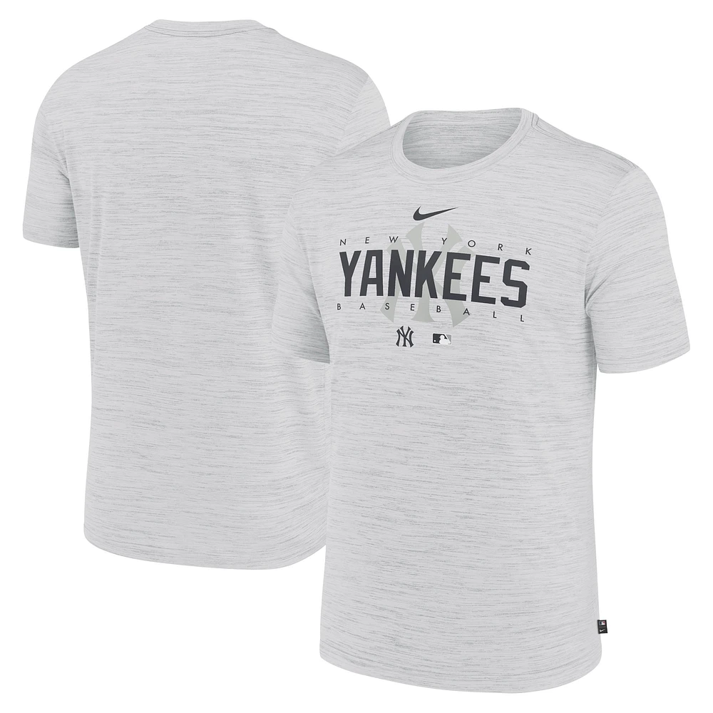 Men's Nike White New York Yankees Authentic Collection Velocity Performance Practice T-Shirt