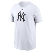 T-shirt Nike blanc avec logo Fuse des New York Yankees pour homme