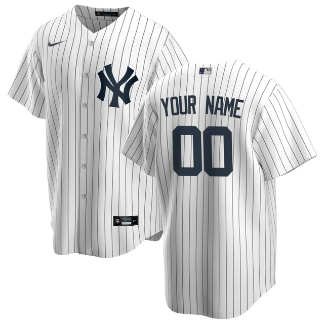 Men's Nike White New York Yankees Home Replica Custom Jersey Size: Medium