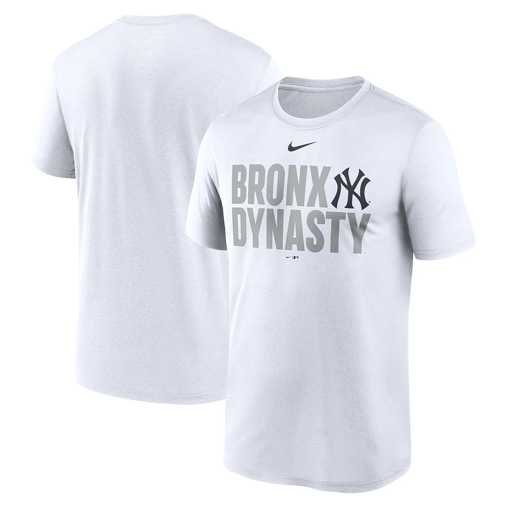 T-shirt Nike blanc pour homme, légende locale des Yankees de New York