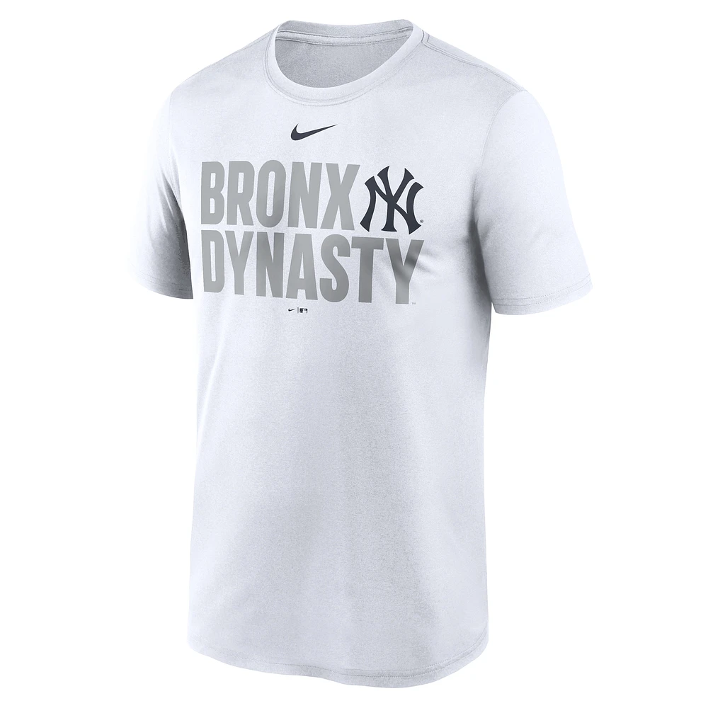 T-shirt Nike blanc pour homme, légende locale des Yankees de New York