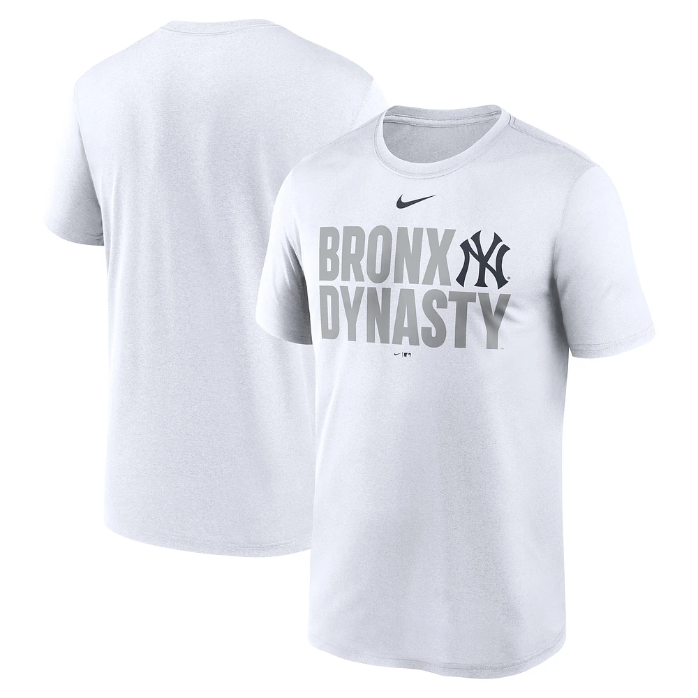 T-shirt Nike blanc pour homme, légende locale des Yankees de New York
