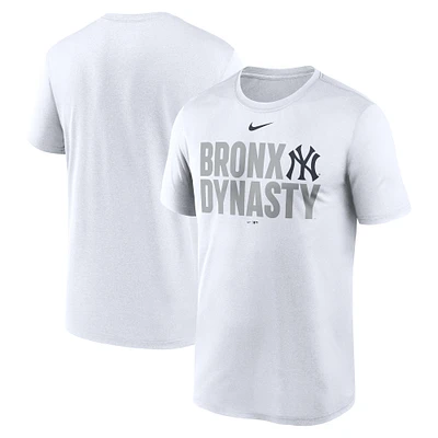 T-shirt Nike blanc pour homme, légende locale des Yankees de New York