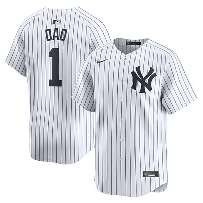 Men's Nike White New York Yankees #1 Dad Home Limited Jersey