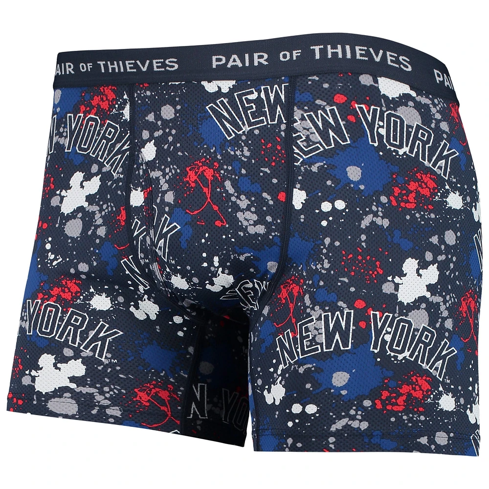 Men's Pair of Thieves Navy/Blue New York Yankees Super Fit 2-Pack Boxer Briefs Set