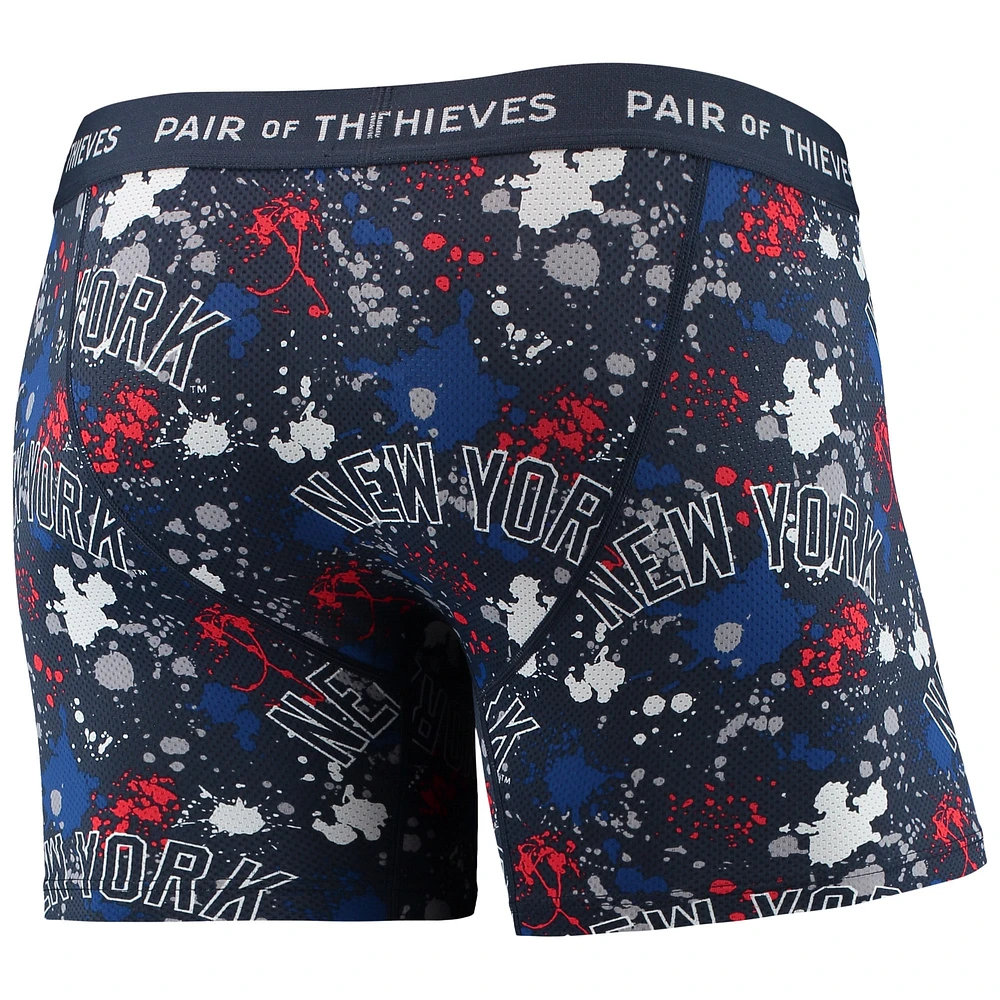 Men's Pair of Thieves Navy/Blue New York Yankees Super Fit 2-Pack Boxer Briefs Set