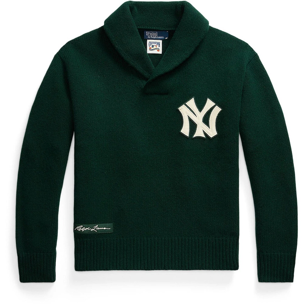 Pull-over Polo Ralph Lauren vert pour homme de la collection Cooperstown des Yankees New York