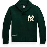 Men's Polo Ralph Lauren  Green New York Yankees Cooperstown Collection Pullover Sweater