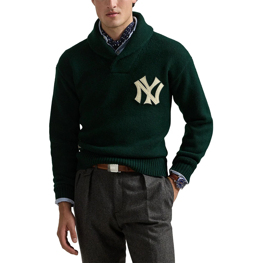 Pull-over Polo Ralph Lauren vert pour homme de la collection Cooperstown des Yankees New York