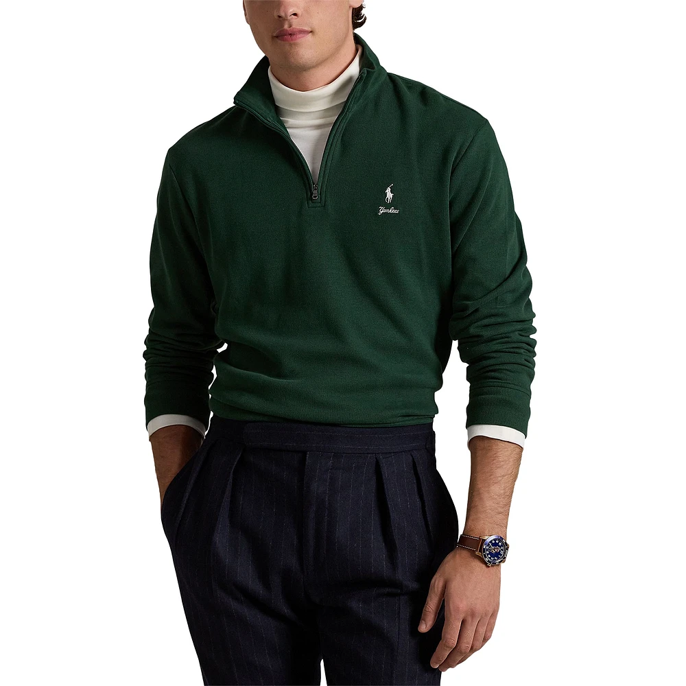 Men's Polo Ralph Lauren  Green New York Yankees Estate Quarter-Zip Sweatshirt