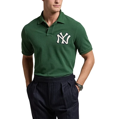 Polo Ralph Lauren pour homme, vert, avec le logo des Yankees de New York