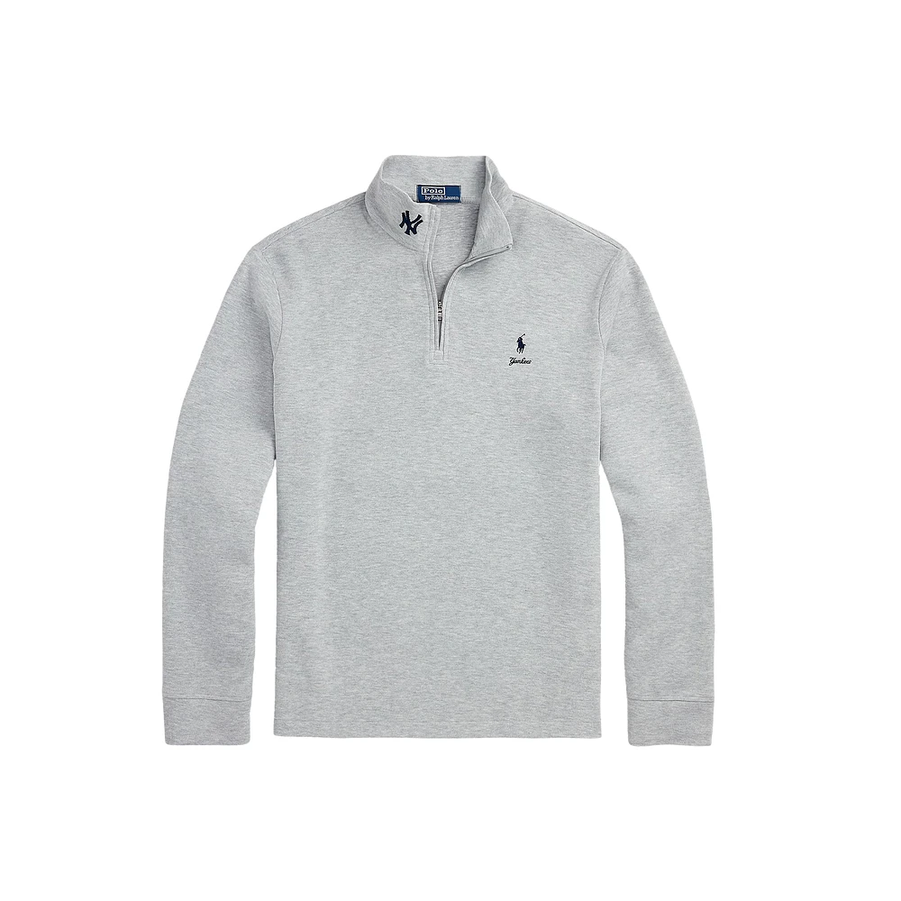 Sweat-shirt zippé à 1/4 de zip pour homme Polo Ralph Lauren Heather Grey New York Yankees Estate