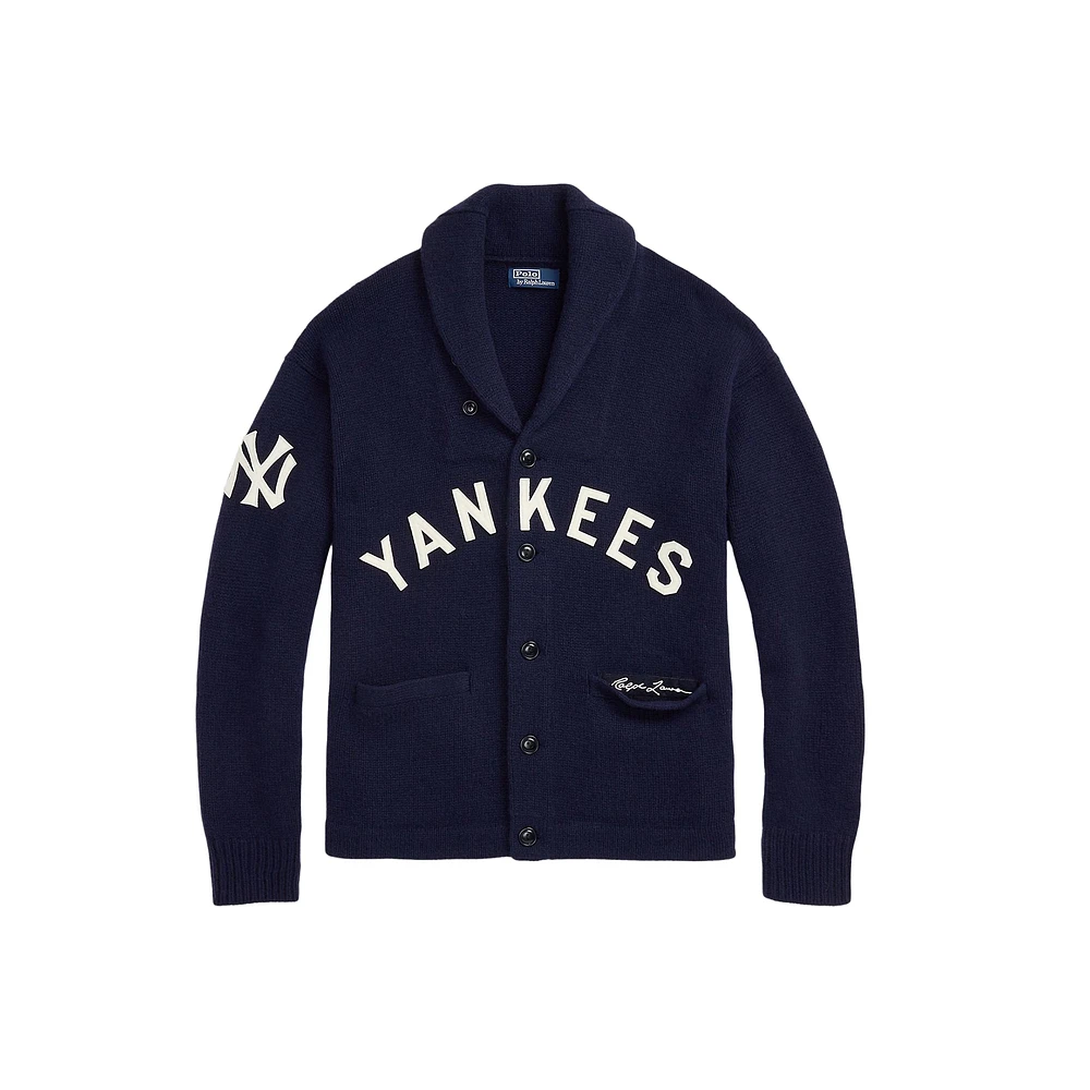 Cardigan boutonné bleu marine New York Yankees Polo Ralph Lauren pour homme