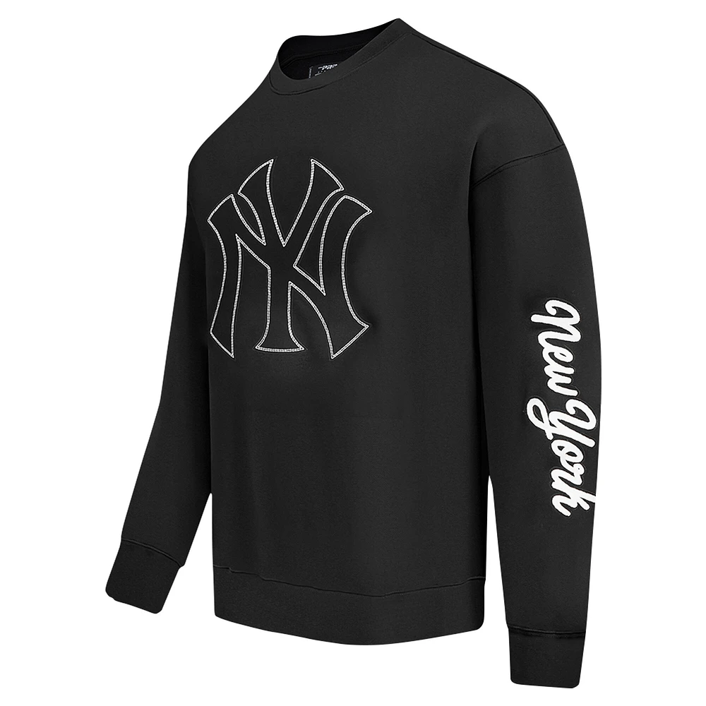 Sweat-shirt à épaules tombantes Paint The City Pro Standard pour homme, noir, des Yankees de New York