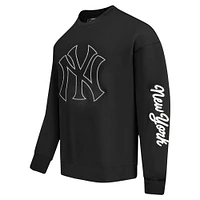 Sweat-shirt à épaules tombantes Paint The City Pro Standard pour homme, noir, des Yankees de New York