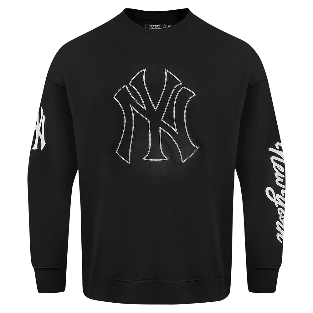 Sweat-shirt à épaules tombantes Paint The City Pro Standard pour homme, noir, des Yankees de New York