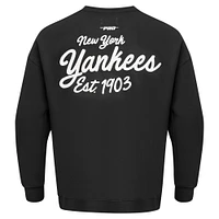 Sweat-shirt à épaules tombantes Paint The City Pro Standard pour homme, noir, des Yankees de New York