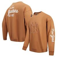 Sweat-shirt à épaules tombantes Pro Standard pour homme, marron, motif New York Yankees Paint The City