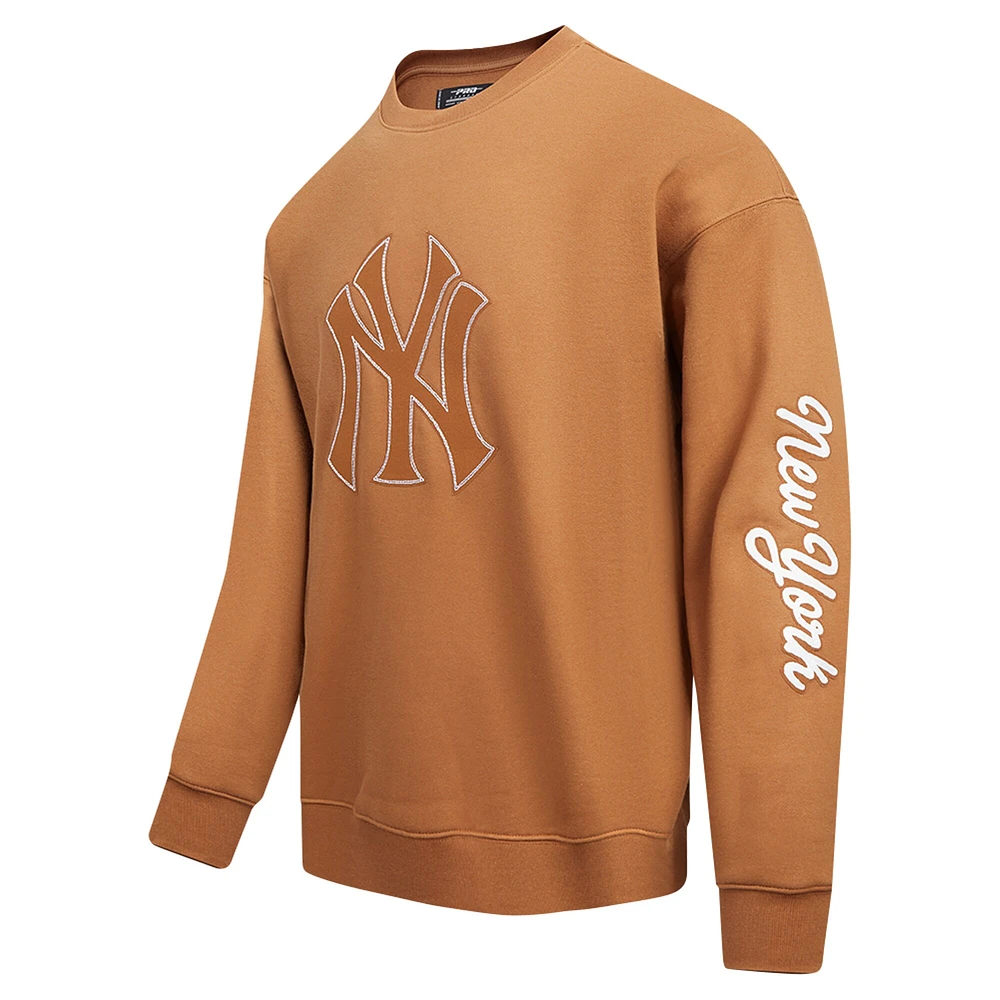 Sweat-shirt à épaules tombantes Pro Standard pour homme, marron, motif New York Yankees Paint The City